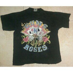 Guns N Roses Band Shirt L Vintage 1991 Spell Out 2 Side Brockum Group